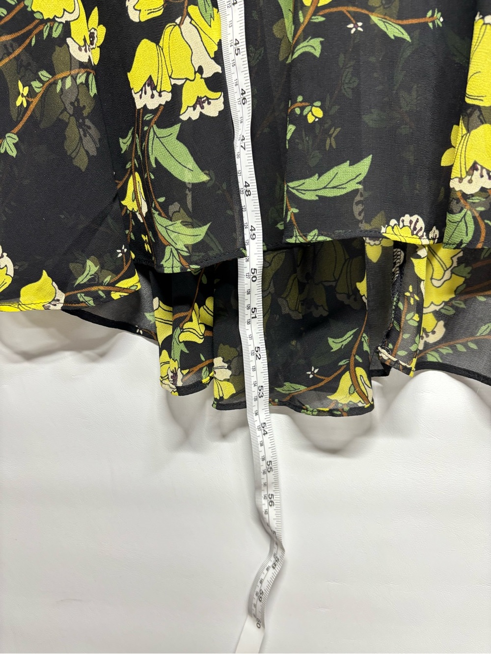 ✨Who What Wear Maxi Dress Black Floral Yellow Bloom Print Size S - Picture 12 of 12